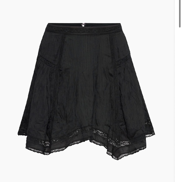 Aritzia Wilfred Belle Skirt with Black Lace Trim Details - Picture 1 of 3